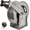 Inox automata tömlődob magasnyomású tömlőkhöz 3/8"-3/8" csatlakozással, 20 méter tömlőhöz