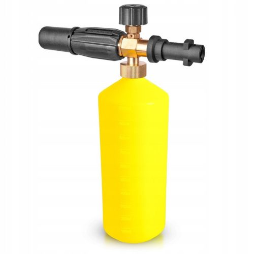 Sárga habosító egy literes tartállyal  Karcher K2, K3, K4, K5, K6 magasnyomású mosókhoz 1,25 mm-es fúvókával