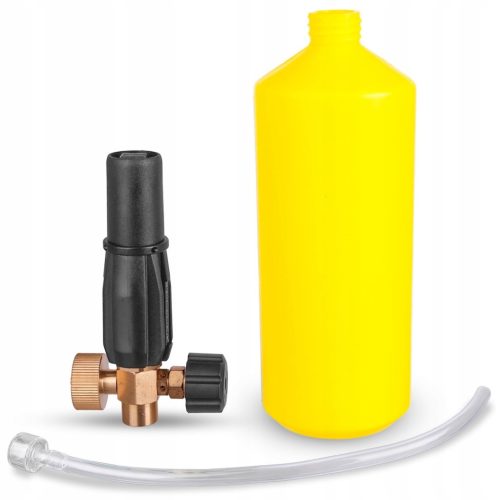 Sárga habosító egy literes tartállyal  Karcher K2, K3, K4, K5, K6 magasnyomású mosókhoz 1,25 mm-es fúvókával
