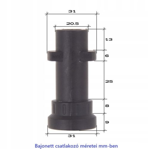 Sárga habosító egy literes tartállyal  Karcher K2, K3, K4, K5, K6 magasnyomású mosókhoz 1,25 mm-es fúvókával