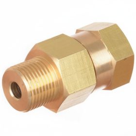   Sárgaréz forgócsatlakozó adapter magasnyomású mosókhoz 3/8" külső menetről 3/8" belső menetre alakít át - 1 db