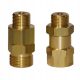 Sárgaréz forgócsatlakozó adapter magasnyomású mosókhoz 3/8" külső menetről 3/8" belső menetre alakít át - 1 db