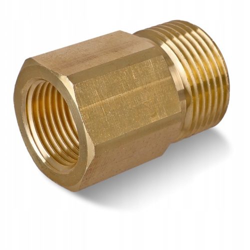Sárgaréz csatlakozó adapter M22 külső menetről – 3/8" belső menetre alakít át Karcher HD, HDS magasnyomású mosókhoz és cső hosszabbításhoz