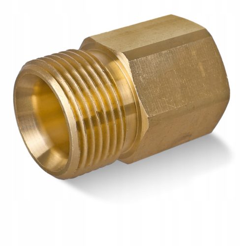 Sárgaréz csatlakozó adapter M22 külső menetről – 3/8" belső menetre alakít át Karcher HD, HDS magasnyomású mosókhoz és cső hosszabbításhoz