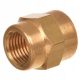 Sárgaréz szűkítő, csatlakozó adapter 3/8"F belső menetről -  1/4"F belső menetre