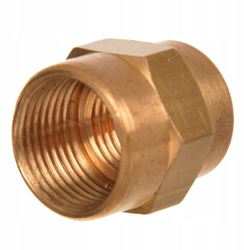Sárgaréz szűkítő, csatlakozó adapter 3/8"F belső menetről -  1/4"F belső menetre