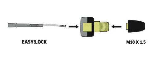 8-as adapter Karcher HD HDS magasnyomású mosókhoz Easy Lock TR20IG menetet alakít át M18 külső menetre (4.111-036.0)
