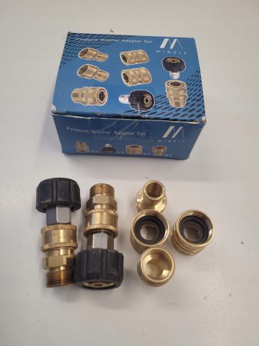 Karcher HD HDS Kranzle M22M-M22F Forgó Csatlakozó - Magasnyomású Mosó Adapter Készlet, 6 darabos, Autolock Márka, M22 Kompatibilis 3/8 és 3/4 Hüvelykes Gyorscsatlakozókkal