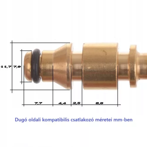 Tömlőadapter Nilfisk, Stihl RE és Husqvarna mosókhoz (8 mm-es dugót -  1/4" menetes csatlakozóra alakít át