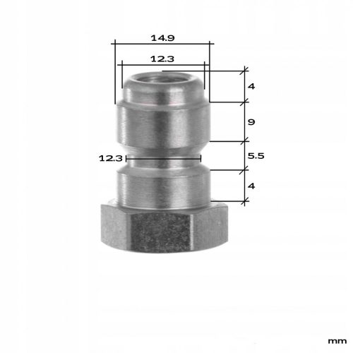 Rozsdamentes acél 3/8 hüvelyk menetes aljzat gyorscsatlakozó magasnyomású mosókhoz, 200 bar, 90°C, 40 l/perc