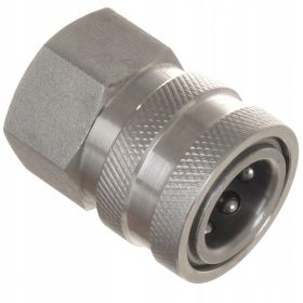   Rozsdamentes acél 1/4" belső menetes gyorscsatlakozó aljzat magasnyomású tömlőkhöz, 180 bar, 90°C, 25 l/perc