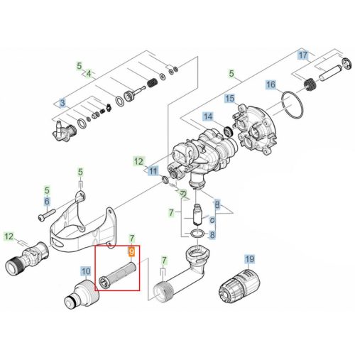 EREDETI szűrő, belső előszűrő KARCHER K2, K3, K4, K5 magasnyomású mosókhoz (5.731-598.0) 5.55, 5.2012, 3.80, 4.80
