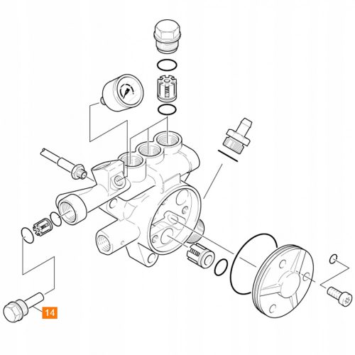 Szelep kupak, Karcher HDS túlfolyószelep rögzítőcsavar (5.583-154.0)
