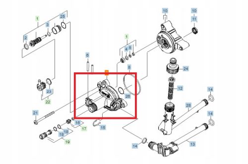 Sárgaréz szivattyúfej a KARCHER K6 K7 magasnyomású mosókhoz  (5.062-149.0)