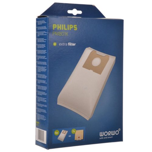 12x szintetikus mikroszálas porzsák + motorvédő szűrő + mikroszűrők Philips Triathlon 1400, Triathlon 2000, Athena és Duathlon porszívókhoz (PMB01K)