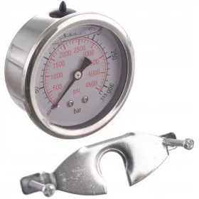   Glicerines nyomásmérő óra 315 bar, 1/4" hátsó csatlakozással, 61mm