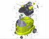 Eredeti porszívó kapcsoló (6.630-032.0) Karcher PUZZI 10/1, 10/2, 8/1, 400 NT, WURTH ISS 55, 45, S 33, 6 MFLEX takarító gépekhez