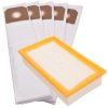 5x szintetikus mikroszálas porzsák + szűrő Karcher Nt 361 ECO 35/1 25/1 NT361 361/eco porszívókhoz (6.904-210.0/6.904-367.0 cikkszámok kiváltására)