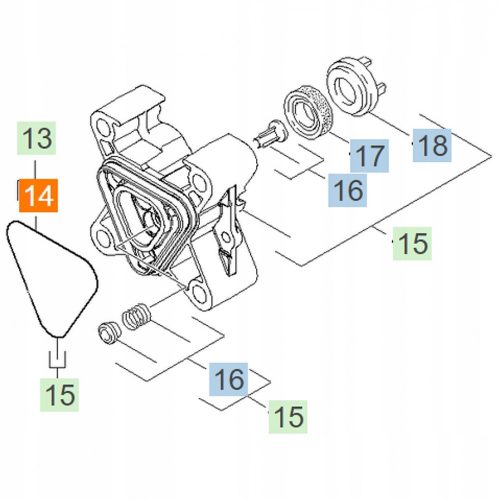 Eredeti Karcher háromszög alakú tömítés alumínium szivattyúfejhez (9.081-424.0)