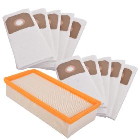   10x mikroszálas porzsák és légszűrő Karcher NT 65/2 70/1 75/2 ipari porszívókhoz