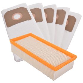   5x mikroszálas porzsák és légszűrő Karcher NT 65/2 70/1 75/2 ipari porszívókhoz