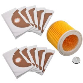   10x szintetikus mikroszálas porzsák + megerősített légszűrő Karcher A 2004 A 2024 A 2054 porszívókhoz