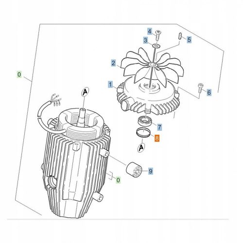 Ventilátormotor csapágy tűrőgyűrű Karcher magasnyomású mosókhoz (6.343-171.0)