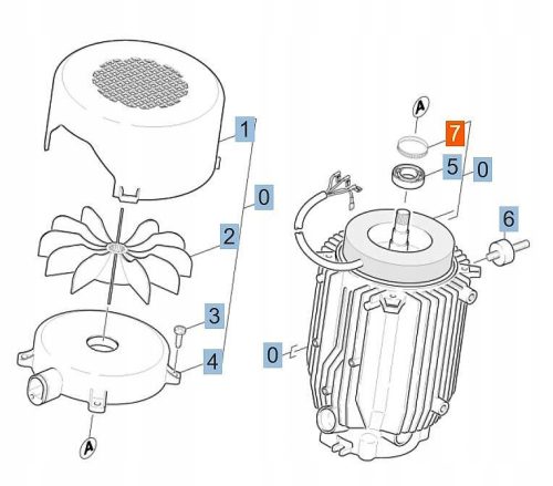Ventilátormotor csapágy tűrőgyűrű Karcher magasnyomású mosókhoz (6.343-171.0)