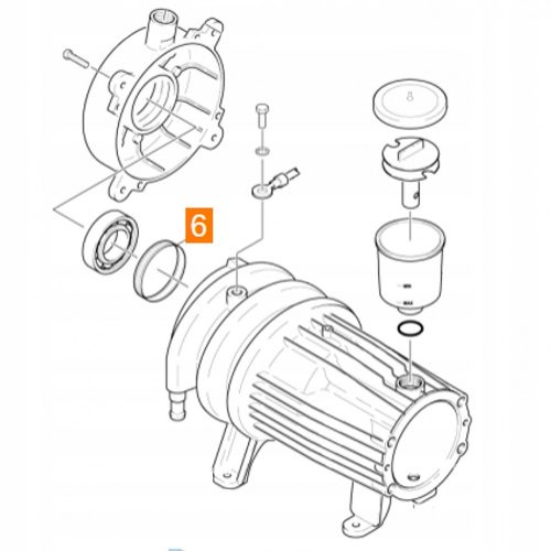Ventilátormotor csapágy tűrőgyűrű Karcher magasnyomású mosókhoz (6.343-171.0)