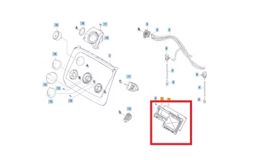 Karcher nyomtatott áramköri lap (PCB), kompatibilis HDS 10/20, 8/17, 8/18, 12/18 modellekkel (2.885-052.0)