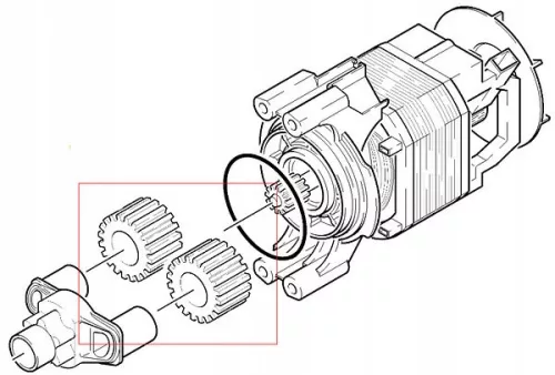 Eredeti Karcher motor fogaskerék, kompatibilis K2 és K3 sorozatú magasnyomású mosókkal(5.352-093.0)  1 db 