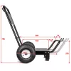 Univerzális porszórt acél szállítókocsi / alváz magasnyomású mosók építéséhez (10" pneumatikus kerekek, fekete, 250 kg teherbírás)