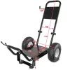 Univerzális porszórt acél szállítókocsi / alváz magasnyomású mosók építéséhez (10" pneumatikus kerekek, fekete, 250 kg teherbírás)