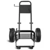 Univerzális porszórt acél szállítókocsi / alváz magasnyomású mosók építéséhez (10" pneumatikus kerekek, fekete, 250 kg teherbírás)