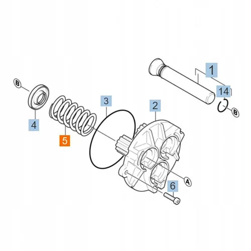 18 mm Lökethenger Rugó - Eredeti Kärcher Dugattyúvezető Rugó (5.332-139.0) HD/HDS Sorozathoz