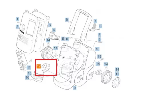 Eredeti alsó pisztoly markolat Karcher K5-K7 sorozathoz (5.044-691.0)