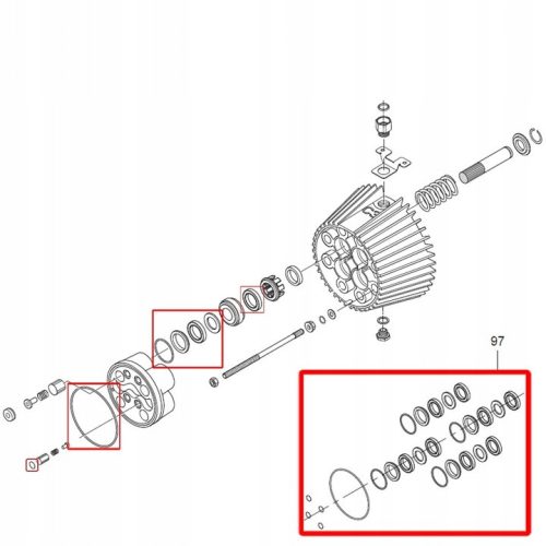 Eredeti Nilfisk víztömítés készlet, Ø24 mm, kompatibilis POSEIDON 7, NEPTUNE 7, MC 7P, MH 7P, KEW modellekkel (1119571)