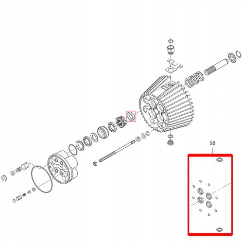 Komplett Olajtömítéskészlet Nilfisk FI 24 POSEIDON 7 NEPTUNE 7 MC 7P MH 7P KEW 119571