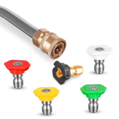 Gyorscsatlakozós fúvóka készlet és 15°-os hajlított lándzsa Karcher K2-K6 magasnyomású mosókhoz bajonett csatlakozással