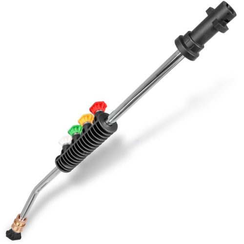 Gyorscsatlakozós fúvóka készlet és 15°-os hajlított lándzsa Karcher K2-K6 magasnyomású mosókhoz bajonett csatlakozással