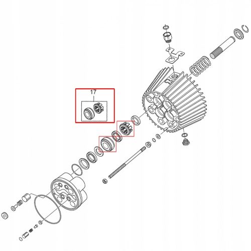 Rézgyűrű Gallér Nilfisk Ø 24 mm - MC 7P, Poszeidón 7, Neptunusz 7 Mosókhoz