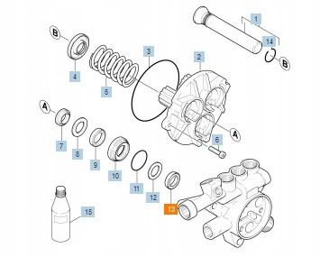 Magasnyomású dugattyúfej tömítőgyűrű 18x26x5,4 "W" Karcher HD és HDS mosókhoz - 1 db  (6.365-333.0 cikkszám kiváltására)