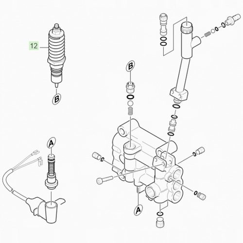 Eredeti Karcher nyomáscsökkentő szelep, kompatibilis HD 10/21, 10/23, 10/25, 13/18, 17/14 modellekkel (2.885-385.0)