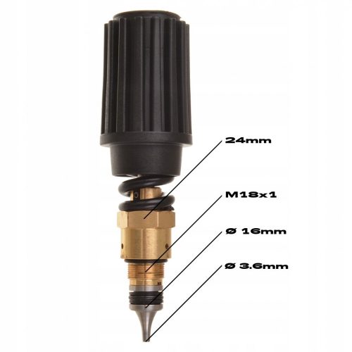 Eredeti nyomásszabályzó szelep (BY-PASS)  Kranzle Profi 160, 195, 175, Therm-C, Quadro 599, 799, 899, 9/17, 12/150 magasnyomású mosókhoz(40.490)