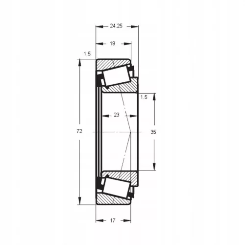 Motorcsapágy Karcher HDS 8/18 és HD 9/20 Alátétekhez (6.401-405.0) - Kúpos Görgő, 1 Soros, Európai Gyártás