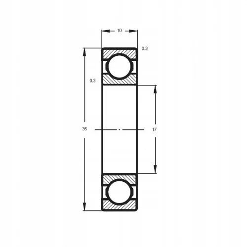 Gördülőcsapágy Karcher K6 HD 650 690 HDS 550 698 (6.401-331.0) - Motorcsapágy Karcher Alátéthez - 17x35x10 mm, Európai Gyártás, Csere