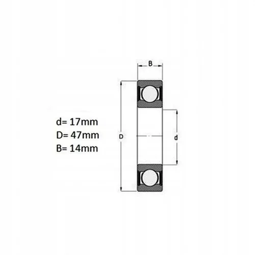 Motorcsapágy 6303 Karcher K2-K5 magasnyomású mosókhoz (17x47x14mm)
