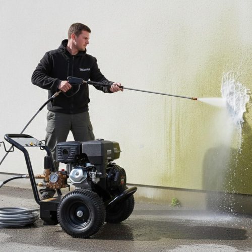 Professzionális nagy teljesítményű benzinmotoros magasnyomású mosó G275 - 275 bar - 15 l/perc - 15 LE (Lifan motor) Új, 2026-os modell