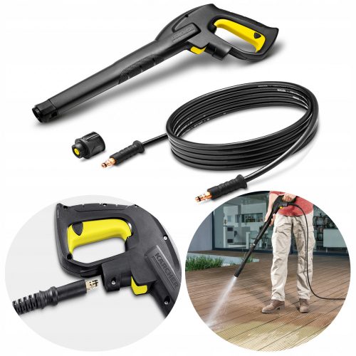 Eredeti HK 12 Click Connect mosó készlet – 12m-es tömlő, pisztoly és adapter Karcher K2-K7 magasnyomású mosókhoz