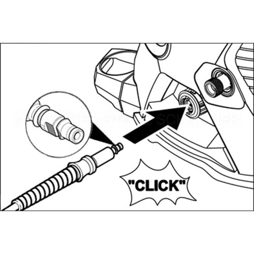 Eredeti HK 12 Click Connect mosó készlet – 12m-es tömlő, pisztoly és adapter Karcher K2-K7 magasnyomású mosókhoz